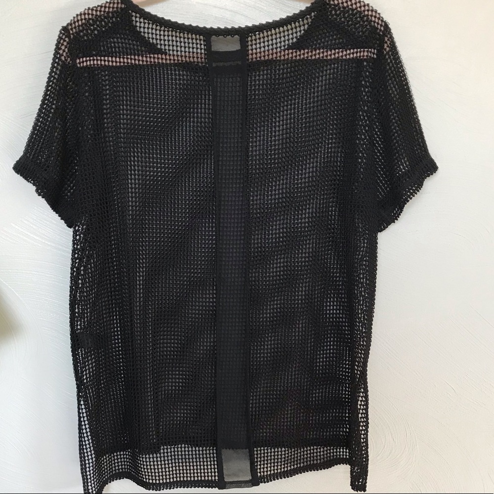 rag & bone Black Mesh Knit Top - Picture 4 of 9